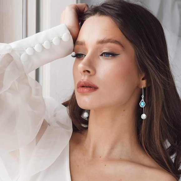 New 16 Pairs Teardrop Crystal Drop Dangle Earrings Cubic Zirconia Pendan… - Picture 4 of 7